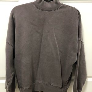 aritzia over sized crew high neck